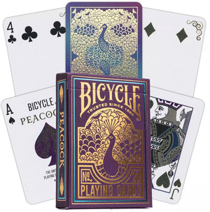 Bicycle purple peacock - premium speelkaarten - poker - ultimates - met cold-foil afwerking