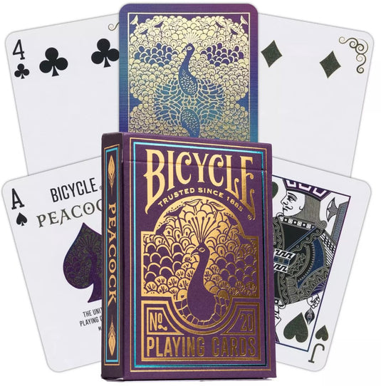 Bicycle purple peacock - premium speelkaarten - poker - ultimates - met cold-foil afwerking