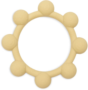 Jollein bijtring siliconen - speelgoed baby - sun - vanilla