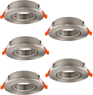 Eglo barranco inbouwspot - gu10 - ø 9 cm - grijs - set van 5 stuks - kantelbaar