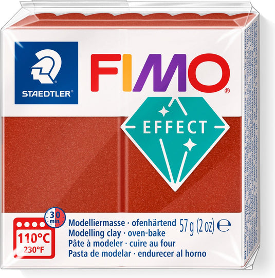 Fimo effect ovenhardende boetseerklei standaard blokje 57 g - metallic koper