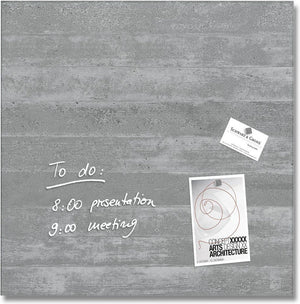 Sigel glasmagneetbord - artverum - 48x48cm - betondesign - si-gl168