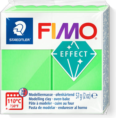 Fimo effect boetseerklei neon groen, 57gr