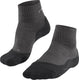 Falke tk2 wool short anti-blaar dik wol functioneel materiaal wandelsokken dames grijs - maat 37-38