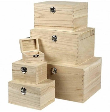 Creativ company https: www.cchobby.nl set-houten-dozen-h-5-7-9-11-13-15-cm-l-8-11-8-15-8-20-24-27-7-cm-b-5-8-8-8-12-15-18-21-cm-6-stuk-1-set
