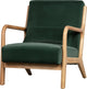 Woood mark fauteuil - velvet - flesgroen - 75x67x82