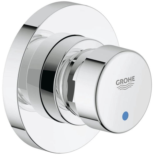 Grohe euroeco cosmopolitan s inbouw douchekraan zelfsluitend 1 2 blauw rood chroom