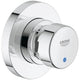 Grohe euroeco cosmopolitan s inbouw douchekraan zelfsluitend 1 2 blauw rood chroom
