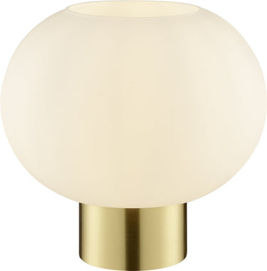 Brilliant fanny - tafellamp - e27 max 1x20w - geborsteld messing wit