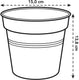 Elho green basics grow pot 17cm | set van 20 kweekpotten - living black