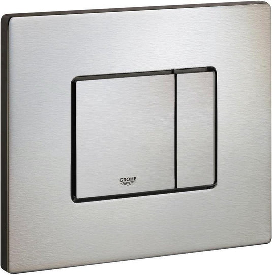 Grohe skate cosmopolitan bedieningspaneel toilet - horizontaal - dual flush - rvs