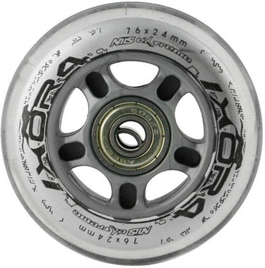 Nils extreme - pu wielen - 76x24 mm - transparant - inclusief abec-7 lagere