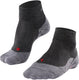 Falke tk5 short anti-blaar dun wol functioneel materiaal wandelsokken dames grijs - maat 37-38