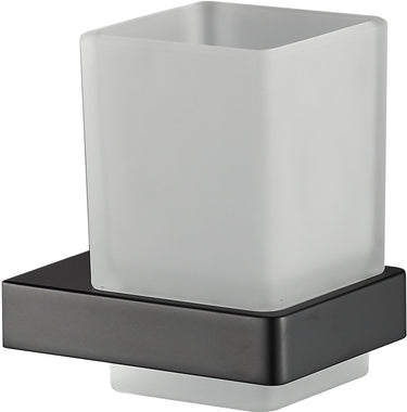 Plieger altea glashouder – bekerhouder badkamer - wandmontage – matzwart