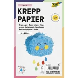 Crêpepapier folia 50 x 200 cm 32 g m² kleurenassortiment 10 rollen