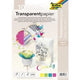 Knutselpapier folia 87429 transparant papier kleurenassortiment