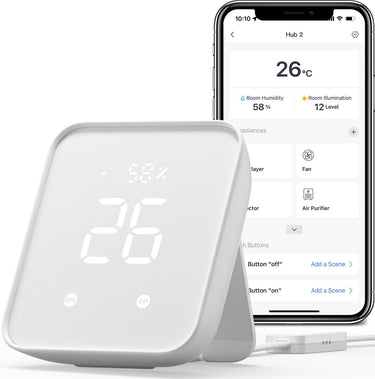 Switchbot hub 2 - maak van je mobiel een afstandsbediening - slimme wifi-hygrometer - supports matter