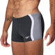 Speedo solid splice aquashort heren - strakke zwemshort heren - chloorbestendige zwemboxer heren - sportzwembroek heren met trekkoord - zwart grijs - l