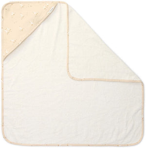Little dutch badcape - wit - 75 x 75 - newborn naturals - little goose