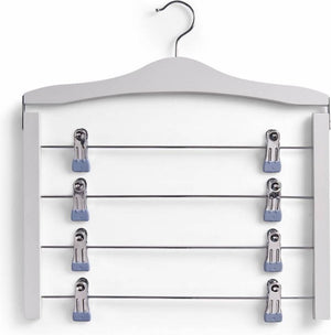 Zeller houten knijphanger 4 niveaus wit hout