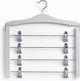 Zeller houten knijphanger 4 niveaus wit hout