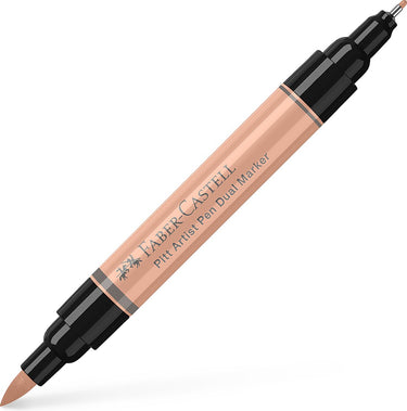 Faber-castell tekenstift - pitt artist pen - 132 beige rood - duomarkers - dubbelzijdige stift - fc-162132