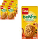 Liga belvita koekjes honing hazelnoot - doos 6 x 300g - koek - koeken voor onderweg of werk en kantoor