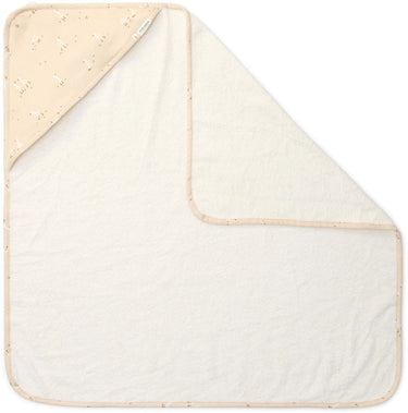 Little dutch badcape - wit - 75 x 75 - newborn naturals - little goose
