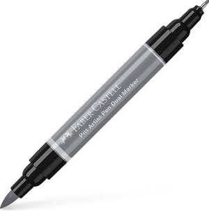 Faber-castell tekenstift - pitt artist pen - duo marker - 232 koudgrijs iii - fc-162232