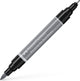 Faber-castell tekenstift - pitt artist pen - duo marker - 232 koudgrijs iii - fc-162232