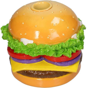 Hd collection kaarsenhouder hamburger polyresin 12x12x10cm