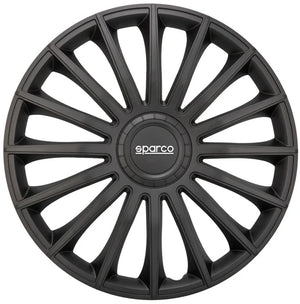 wieldoppen Torino 16 inch ABS zwart set van 4