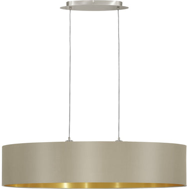Eglo maserlo - hanglamp - 100 cm - grijs taupe goud