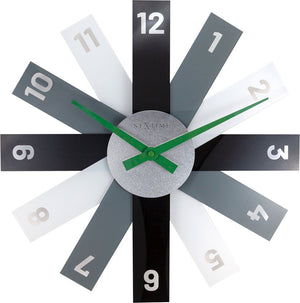 Nextime plexi – design wandklok – 40 cm – acryl – zwart – stil