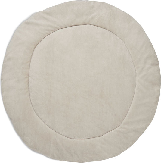 Jollein - boxkleed rond (nougat) - basic knit - katoen - speelkleed baby - 95cm