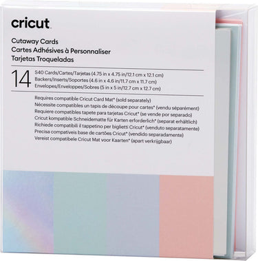 Cricut cut-away cards pastel r40 kaartenset tulpenblauw, poeder