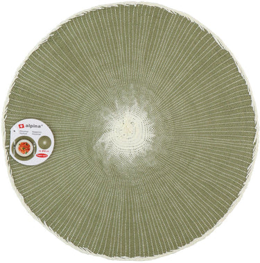 Alpina ronde placemat 39 cm - gevlochten placemat - papiergaren - tafelonderlegger - groen