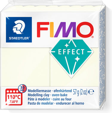 Fimo effect - ovenhardende boetseerklei standaard blokje 57 g - glow-in-the-dark