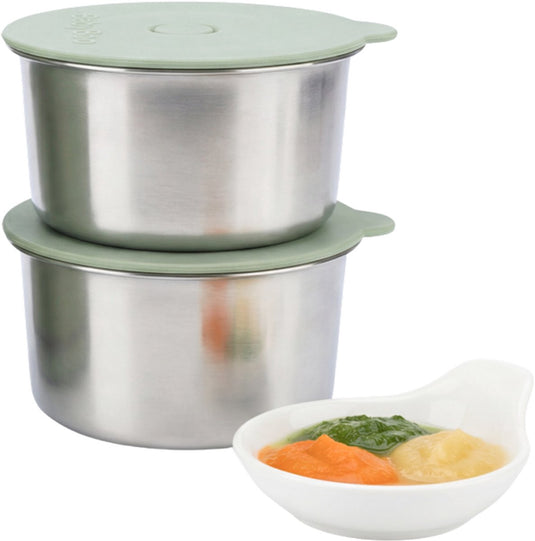 Faitron babyboo inner dish set - accessoires voor babyboo food warmer - verwisselbare binnenbakjes - bpa-vrij materiaal - set van kommen - groen