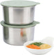 Faitron babyboo inner dish set - accessoires voor babyboo food warmer - verwisselbare binnenbakjes - bpa-vrij materiaal - set van kommen - groen