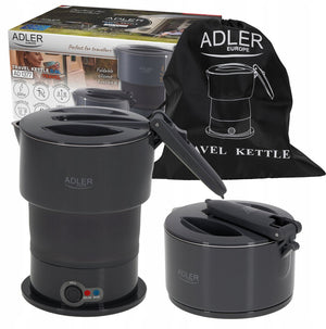Adler compacte reiswaterkoker 600w 0,6l - opvouwbaar en draagbaar