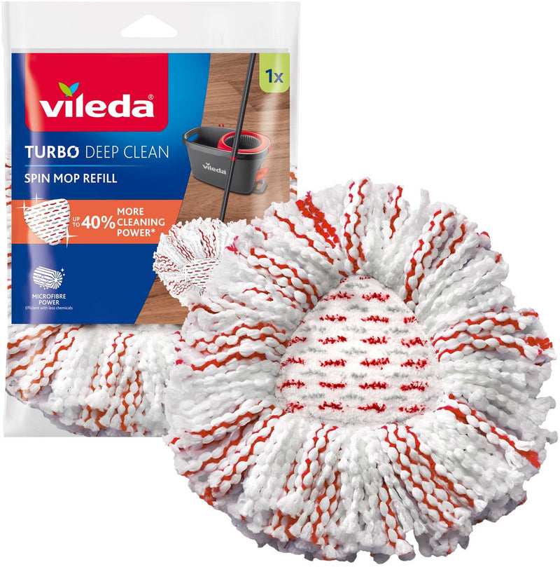 Afbeelding laden in galerijviewer, Vileda turbo deep clean vervanging - 1 per verpakking - geschikt voor alle centrifugesystemen van - +40% extra reinigingsvermogen - voor harde vloeren
