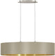 Eglo maserlo - hanglamp - 100 cm - grijs taupe goud