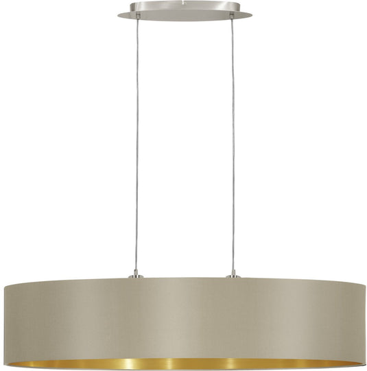 Eglo maserlo - hanglamp - 100 cm - grijs taupe goud