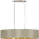 Eglo maserlo - hanglamp - 100 cm - grijs taupe goud