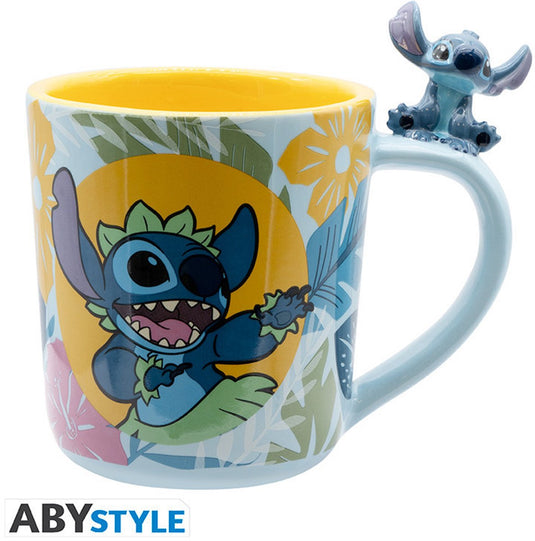 Lilo stitch hawaiian stitch 3d mok unisex kop - meerkleurig - standard