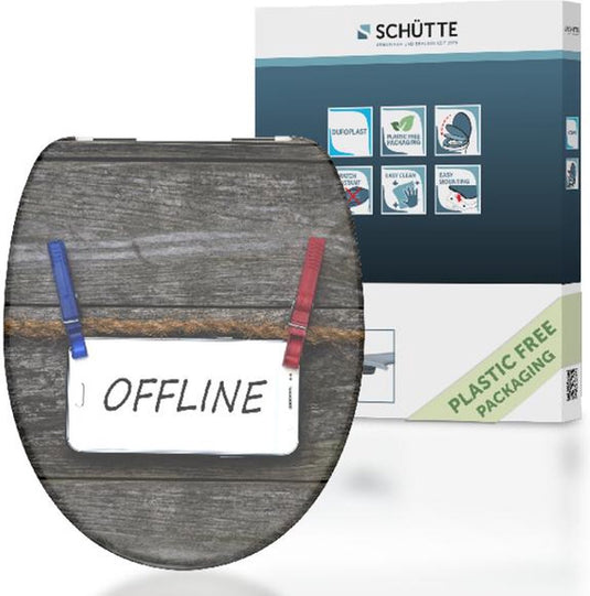 Schütte wc-bril 82157 offline - duroplast - soft close - verchroomde scharnieren - decor - 1-zijdige print