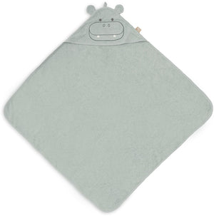 Jollein badcape baby - jersey badstof - 75x75cm - hippo happy