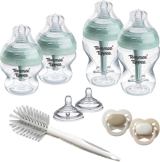 Tommee tippee advanced anti-colic babyflessen en spenen startersset - flessen van 150 ml en 260 ml voor pasgeboren baby's - 0m+