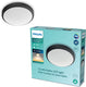Philips led philips doris badkamer plafondlamp - zwart - klein - 6 w